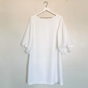 Banana Republic White Balloon Sleeve Dress size 14